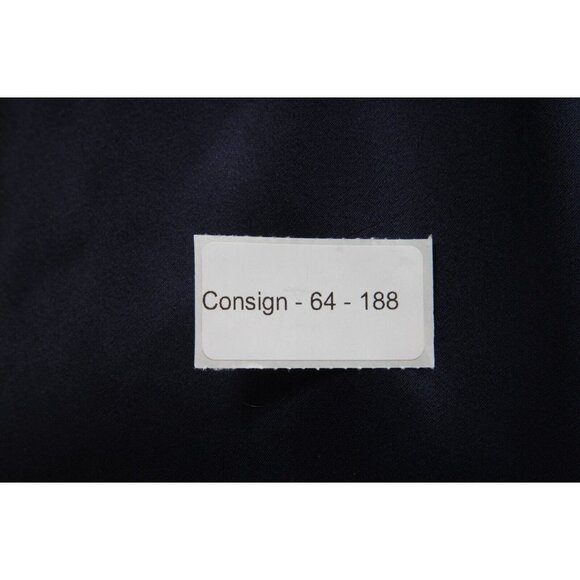 Nanushka Womens Jumpsuit Large Navy Blue Tech Satin Romper Wide Leg Pocket - Picture 16 of 16